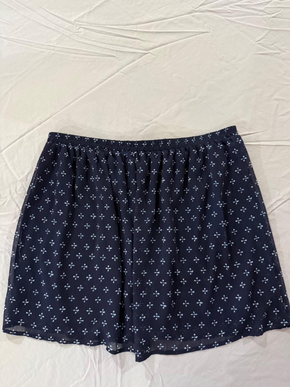 Old Navy Women's Navy Printed A-Line Skater Skirt Size M - Picture 6 of 7